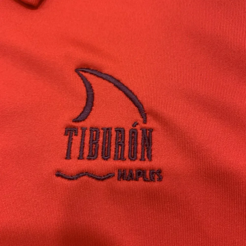 Adidas Golf Polo XL Mens Red Custom Tiburon Naples Logo Performance